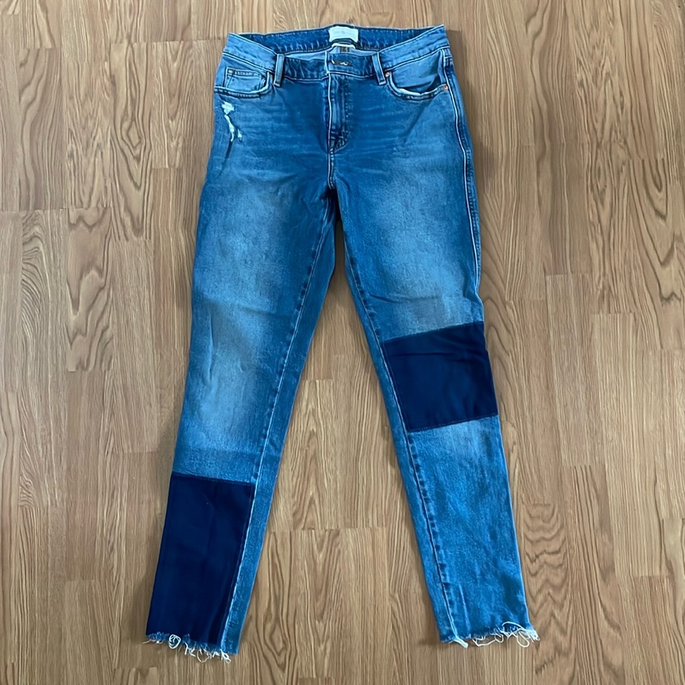 Like New Lou & Grey Patchwork Jeans size 27